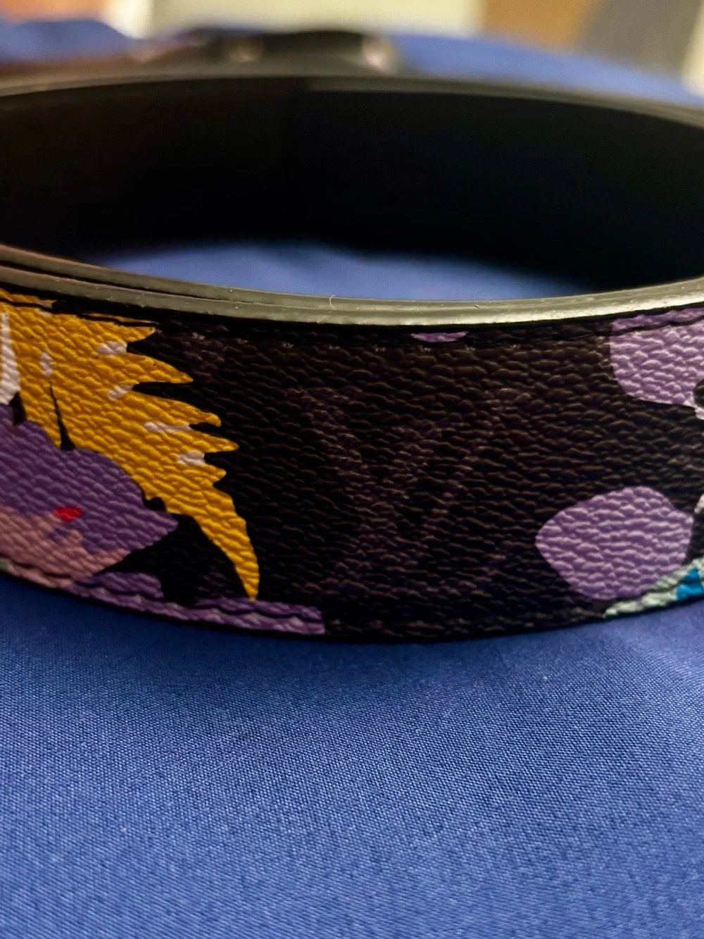 New Women’s Multicolor Monogram Floral Belt